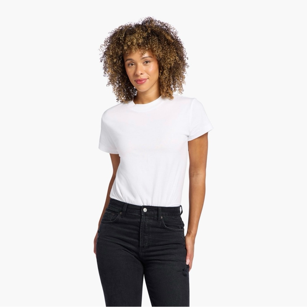 nuuds White Short Sleeve Bodysuit